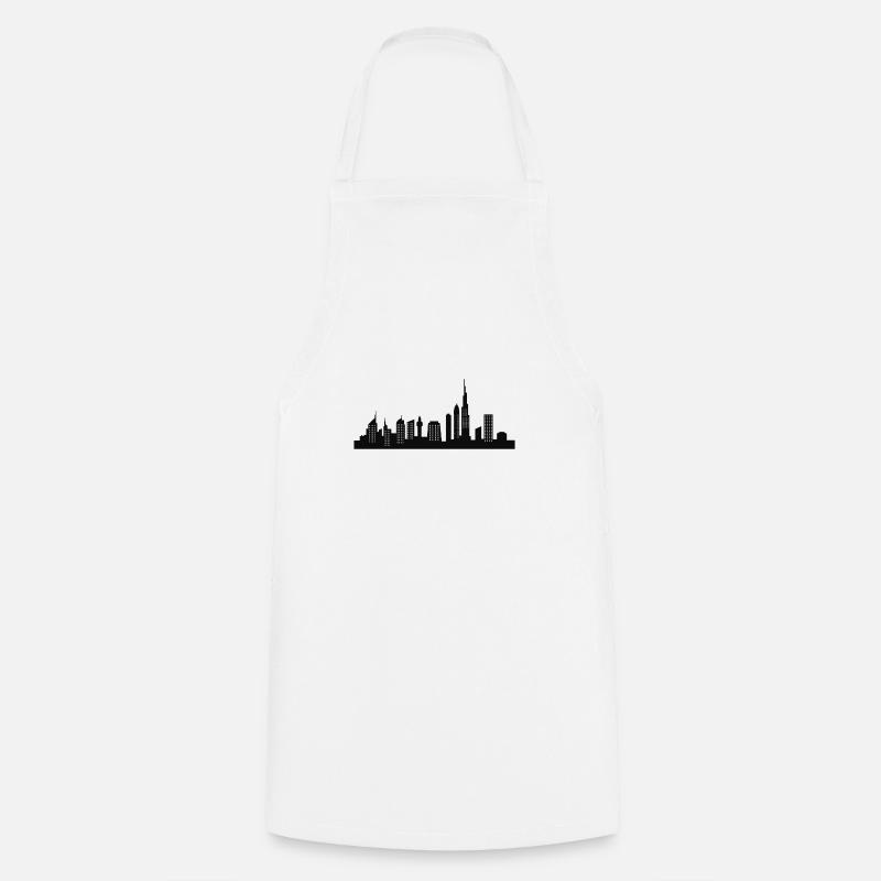 Skyline von Dubai - Kochschürze - Weiß