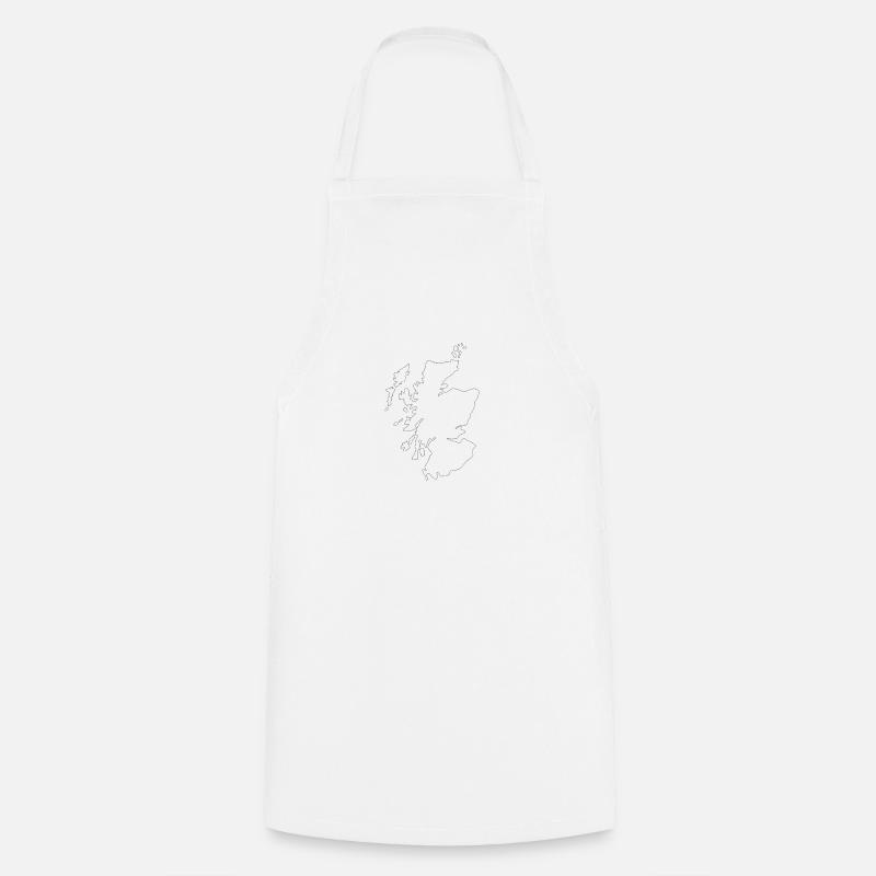 scotland map - Cooking Apron - white