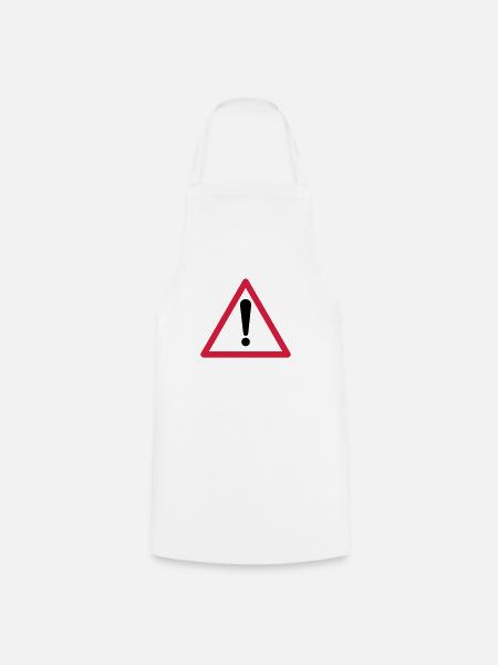 Warning! - Cooking Apron - white