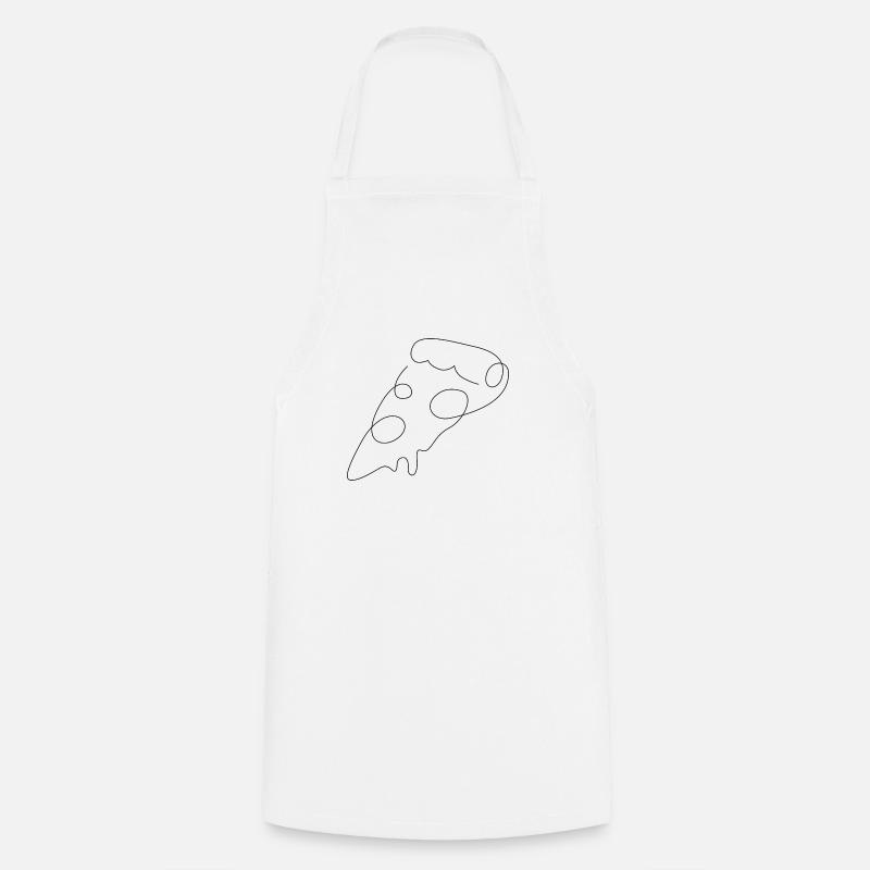 Pizza One line - Kochschürze - Weiß