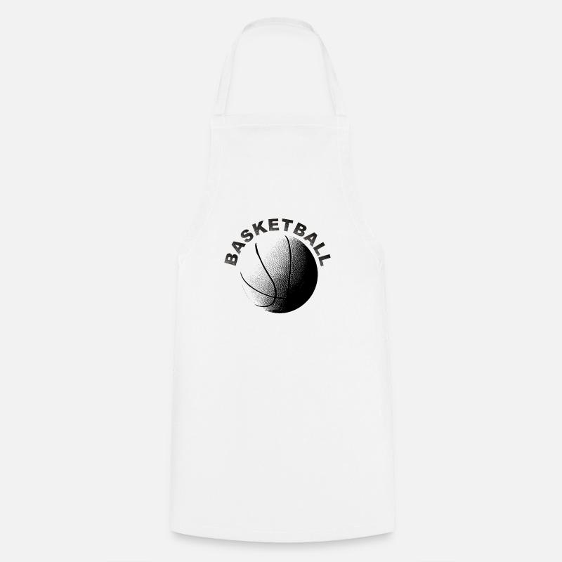 basket-ball - Tablier de cuisine - blanc