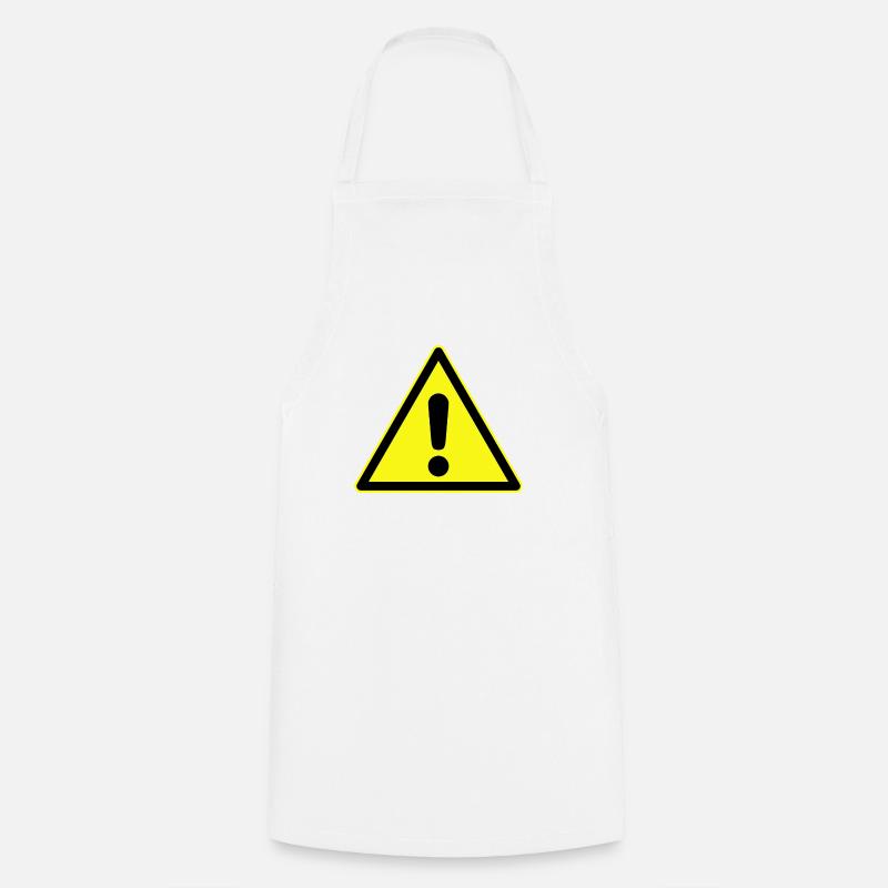 attention danger - Cooking Apron - white
