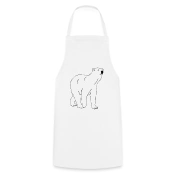 Eisbär - Polar bear - Arktis - Kochschürze - Weiß - Vorne - AI Model Male 185 dark (185cm)