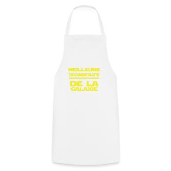 documentaliste - Tablier de cuisine - blanc - Devant - AI Model Male 185 dark (185cm)