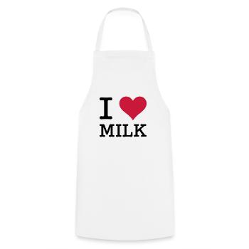 I Love Milk - Kochschürze - Weiß - Vorne - AI Model Male 185 dark (185cm)