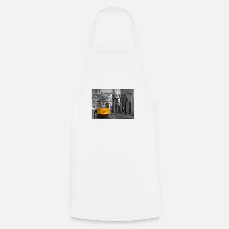 Lisbonne Tramway - Tablier de cuisine - blanc