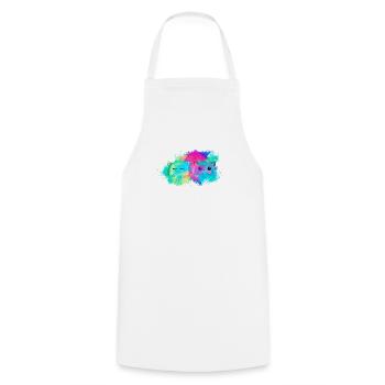 Bear Beast colorful - Cooking Apron - white - Front - AI Model Male 185 dark (185cm)
