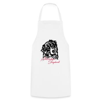 Australian Shepherd Aussie Dog Wilsigns Dog - Cooking Apron - white - Front - AI Model Male 185 dark (185cm)