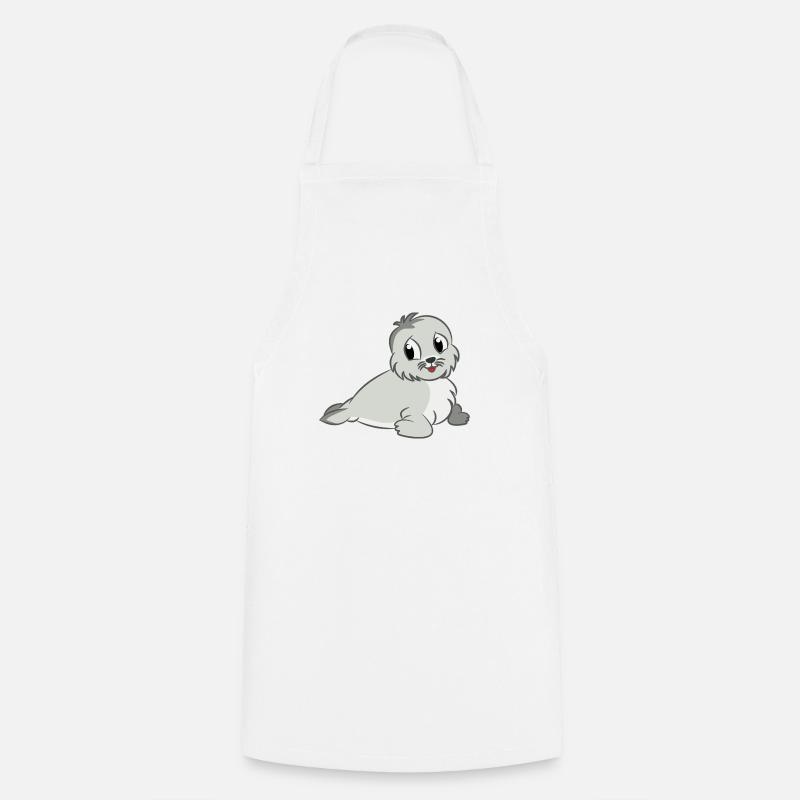 bébé phoque - Tablier de cuisine - blanc