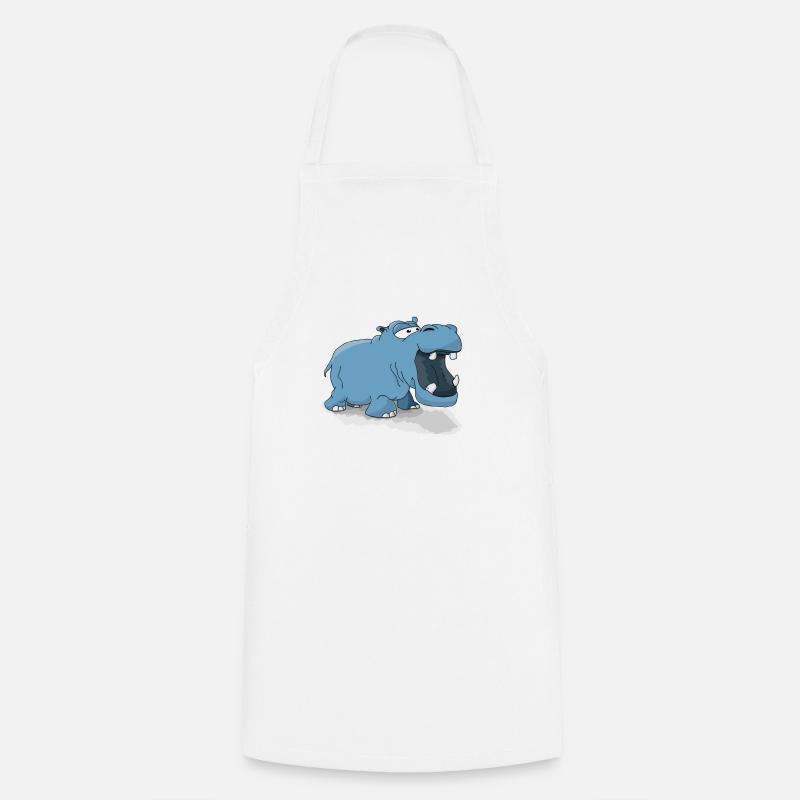 Hippo - Cooking Apron - white