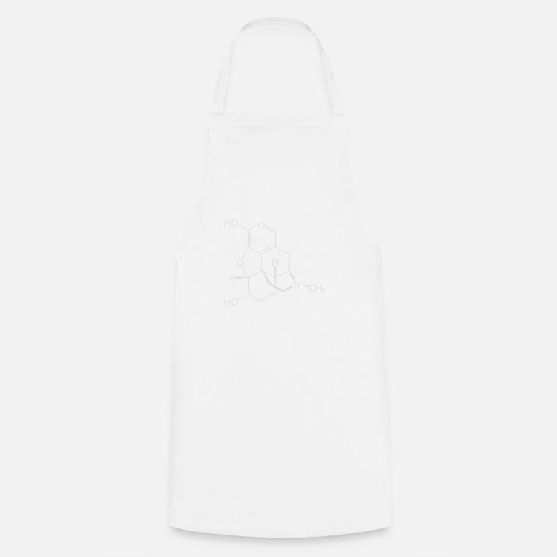 Morphine structural formula - Cooking Apron - white