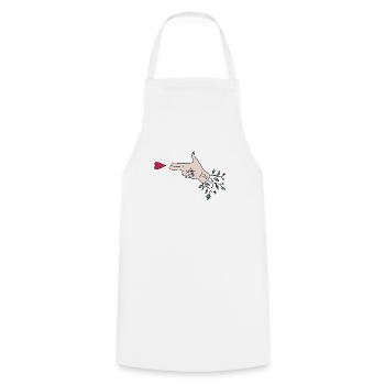 Dear shot - Cooking Apron - white - Front - AI Model Male 185 dark (185cm)