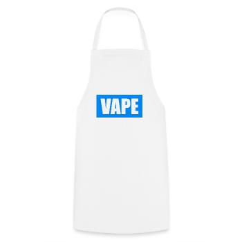 Vape blau- Vapen Dampfen - Kochschürze - Weiß - Vorne - AI Model Male 185 dark (185cm)
