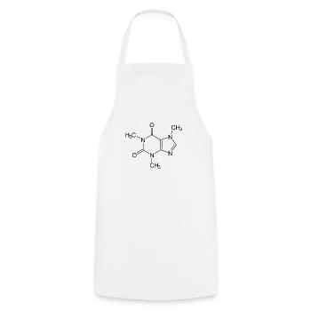 Caffeine coffee - Cooking Apron - white - Front - AI Model Male 185 dark (185cm)