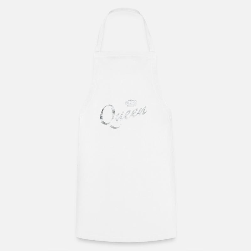 Queen Partnerlook King & Queen Gift - Cooking Apron - white