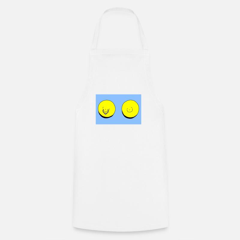 lemon light blue - Cooking Apron - white