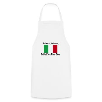 Bella Ciao Ciao Ciao summer hit party - Cooking Apron - white - Front - AI Model Male 185 dark (185cm)