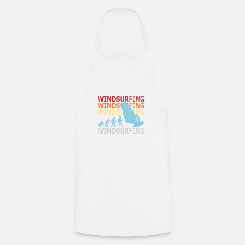 Planche à voile rétro évolution Vintage Windsurfer - Tablier de cuisine - blanc