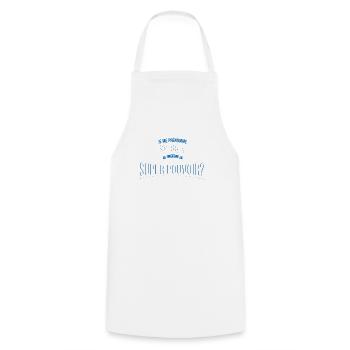 Sylvain super pouvoir cadeau - Tablier de cuisine - blanc - Devant - AI Model Male 185 dark (185cm)