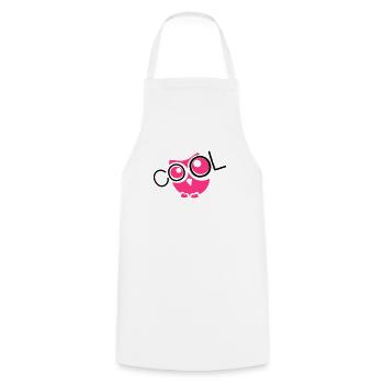 ambiance d'humeur hibou rose cool - Tablier de cuisine - blanc - Devant - AI Model Male 185 dark (185cm)