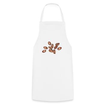 Kaffeebohnen - Kochschürze - Weiß - Vorne - AI Model Male 185 dark (185cm)