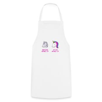 Make-Up Einhorn T-Shirt Geschenk Idee Geburtstag - Kochschürze - Weiß - Vorne - AI Model Male 185 dark (185cm)