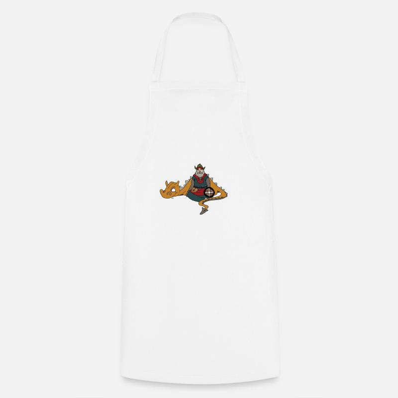 Viking dragon - Cooking Apron - white