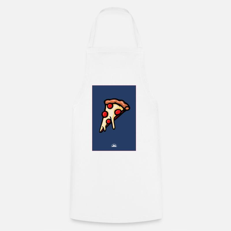 Pizza - Kochschürze - Weiß