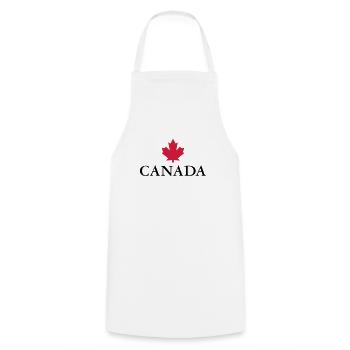 Canada, Ottawa, Maple Leaf Maple Leaf Canada Amérique - Tablier de cuisine - blanc - Devant - AI Model Male 185 dark (185cm)