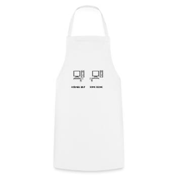 Computer Porno Masturbation Wichsen Sex Internet - Kochschürze - Weiß - Vorne - AI Model Male 185 dark (185cm)