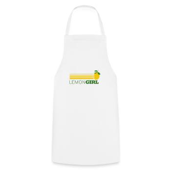 lemon girl - lemon - Cooking Apron - white - Front - AI Model Male 185 dark (185cm)