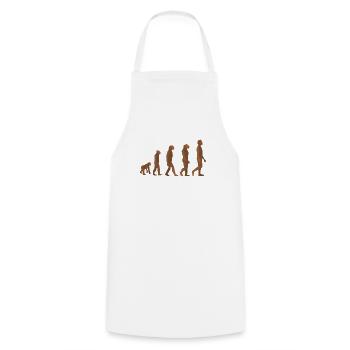 neanderthal cave man caveman steinzeit2 - Cooking Apron - white - Front - AI Model Male 185 dark (185cm)