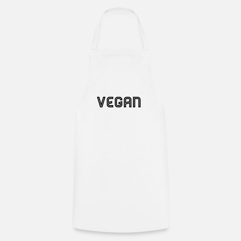 vegan - Cooking Apron - white