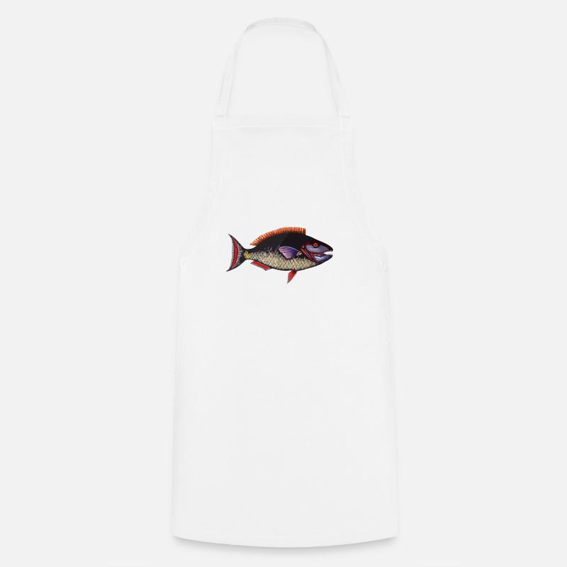 poisson - Tablier de cuisine - blanc