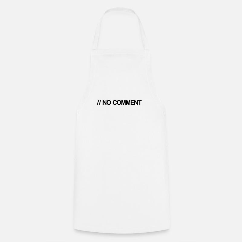 No Comment - Informatique - Commentaire - Coden - Tablier de cuisine - blanc