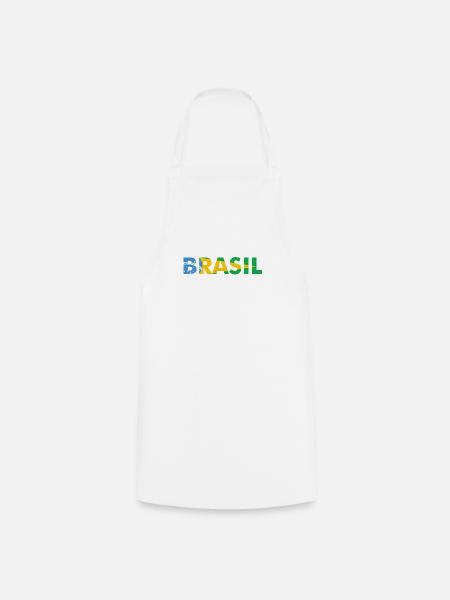Conception de drapeau du Brésil en couleurs nationales - Tablier de cuisine - blanc