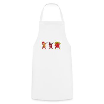 Dabbing Dab Hot Dog Ketchup Frites Frites - Tablier de cuisine - blanc - Devant - AI Model Male 185 dark (185cm)
