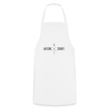 Awesome Journey - T-shirt de voyage (roadtrip) - Tablier de cuisine - blanc - Devant - AI Model Male 185 dark (185cm)