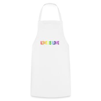 Love is Love Rainbow colors - Cooking Apron - white - Front - AI Model Male 185 dark (185cm)