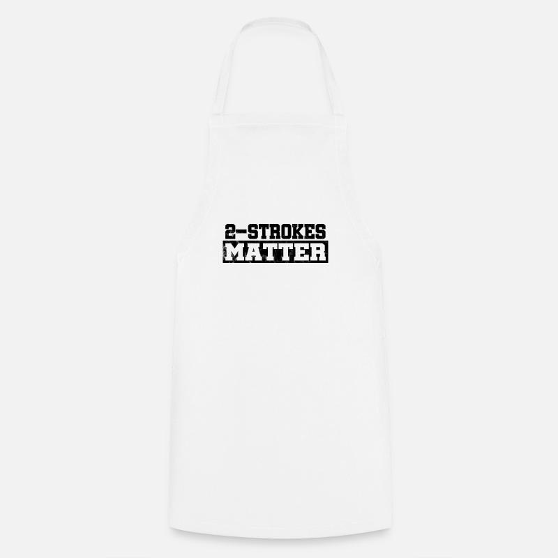 Two-stroke 2-stroke MX motocross gift gift idea - Cooking Apron - white