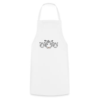 tigre blanc - Tablier de cuisine - blanc - Devant - AI Model Male 185 dark (185cm)