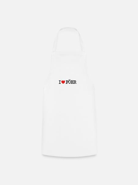 I love Föhr - Kochschürze - Weiß