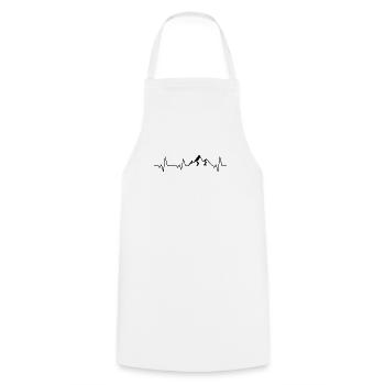 Heart line of the Alps mountains - Cooking Apron - white - Front - AI Model Male 185 dark (185cm)