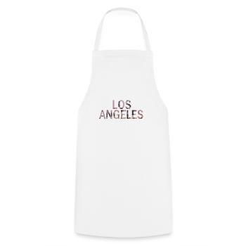 Los Angeles Schriftzug - Kochschürze - Weiß - Vorne - AI Model Male 185 dark (185cm)