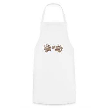 Camouflage paws paws claws desert camouflage heart - Cooking Apron - white - Front - AI Model Male 185 dark (185cm)