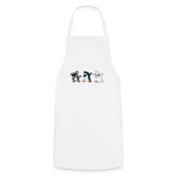 Dabbing Dab Koala Bear Penguin Lapin Lapin - Tablier de cuisine - blanc - Devant - AI Model Male 185 dark (185cm)