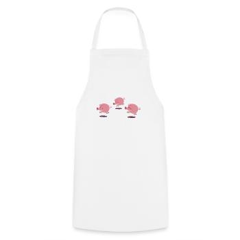 little pigs - Cooking Apron - white - Front - AI Model Male 185 dark (185cm)