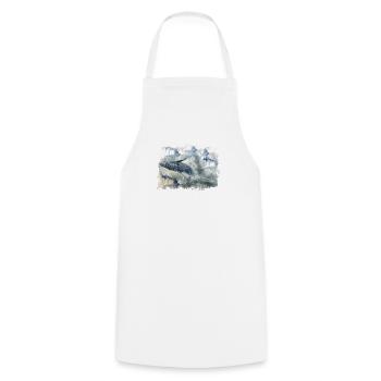 Baleine dans les nuages - Tablier de cuisine - blanc - Devant - AI Model Male 185 dark (185cm)