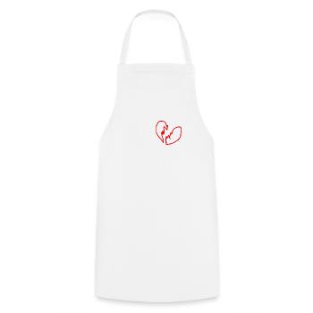 broken heart - Cooking Apron - white - Front - AI Model Male 185 dark (185cm)