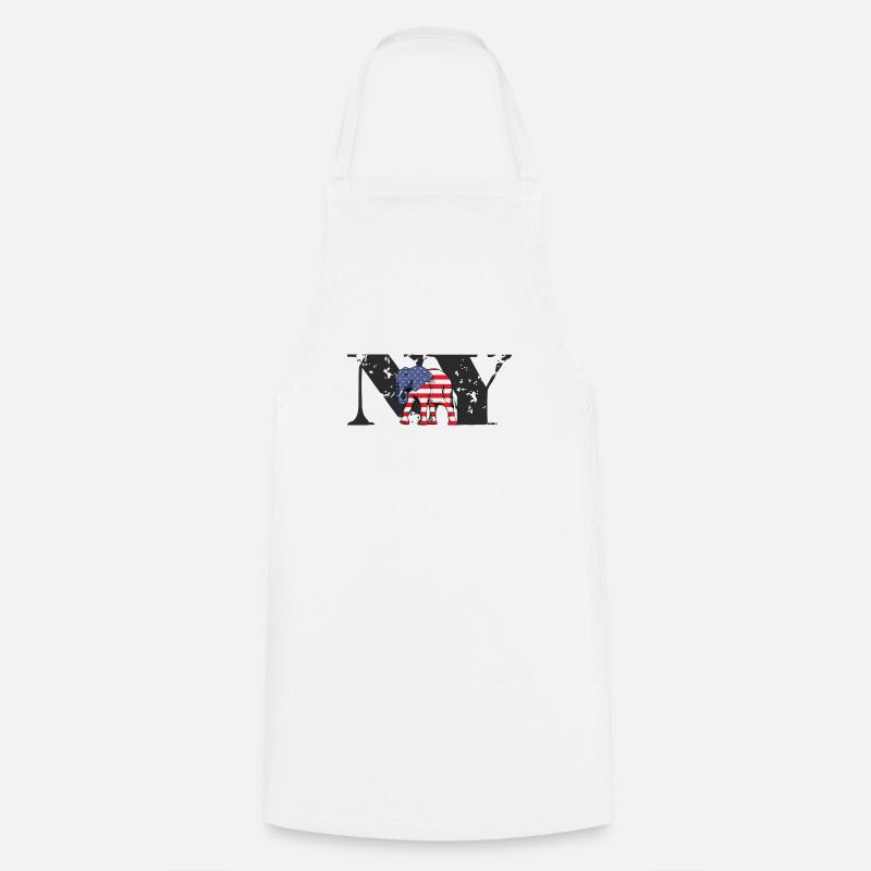 NY-ELEPHANT - Tablier de cuisine - blanc